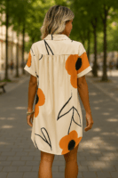 Stylish Batwing Sleeve Floral Dress